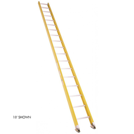 BAUER LADDER Straight Ladder, Fiberglass, 300 lb Load Capacity 33016